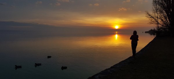 Sonnenuntergang am Plattensee (Balaton)